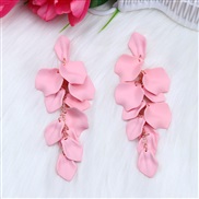 ( Pink22)new Bohemian style ear stud earrings fashion personality tassel petal candy colors earring woman
