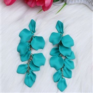 ( Lake Blue 22)new Bohemian style ear stud earrings fashion personality tassel petal candy colors earring woman