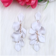 ( white16)new Bohemian style ear stud earrings fashion personality tassel petal candy colors earring woman