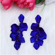 ( sapphire blue 16)new Bohemian style ear stud earrings fashion personality tassel petal candy colors earring woman