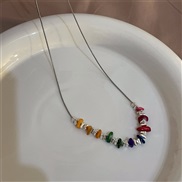 (silvery  necklace)candy meteor~ color beads star necklace woman more girl summer clavicle chain