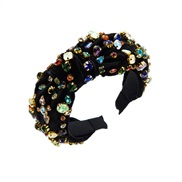 ( Black color ) Headband occidental style velvet Cloth Headband personality Starry colorful diamond Headband retro