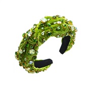 ( green) Headband occidental style velvet Cloth Headband personality Starry colorful diamond Headband retro
