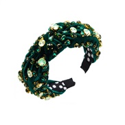 (green ) Headband occidental style velvet Cloth Headband personality Starry colorful diamond Headband retro
