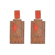 ( Orange)occidental style summer Alloy earrings retro all-Purpose exaggerating fashion ear stud Earring