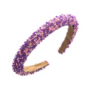 (purple)occidental style Headband woman woman all-Purpose high head circle candy colors Headband