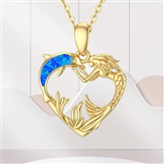 ( necklace)  emu temperament all-Purpose fashion beauty dolphin necklace pendant sweet woman clavicle chain