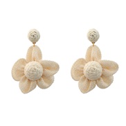 ( Cream colored ) earrings occidental style Earring woman weave elegant flowers earringearrings
