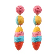 ( Color) earrings occidental style Earring womanins wind multilayer geometry color earringearrings