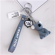 ( gray)geometry surface animal key buckle pendant student bag bag key chain hanging ornaments creative gift