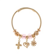 ( Pink)occidental styleDIY more Alloy pendant hanging ornaments  fashion personality all-Purpose bangle