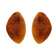 ( brown)summer resin earrings occidental style exaggerating Earring woman fashion shape ear studearrings