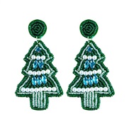 occidental style new christmas creative new christmas tree snowflake handmade beads earring day ornament