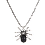 ( black  6635) black spider pendant necklace ins wind occidental style personality long style spider clavicle chain swe