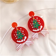 (E5624 12/)silver christmas Acrylic earrings  Santa Claus christmas tree Earring cartoon earring