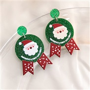 (E5514/)silver christmas Acrylic earrings  Santa Claus christmas tree Earring cartoon earring