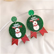 (E5662/)silver christmas Acrylic earrings  Santa Claus christmas tree Earring cartoon earring