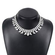 ( White K) occidental style diamond necklace  samll elegant temperament exaggerating temperament chain