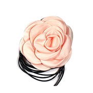 (X 411 Ligh  Pink) occidental style handmade Cloth flowers belt necklace  pure chain woman