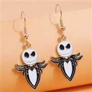occidental style fashion colorlove skull personality earrings