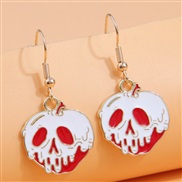 occidental style fashion color skull personality earrings