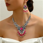 occidental style fashion retro wind concise exaggerating lady necklace earring lady set