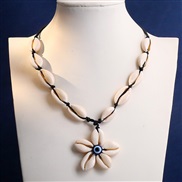 1 fashion Bohemia ethnic style flowers Shells temperament lady necklace