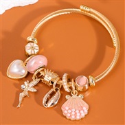 fashion concise angel Shells love accessories temperament lady bangle