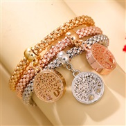 fashion concise tree three color chain bracelet