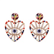 ( Color)occidental style fashion embed beads hollow eyes Modeling pendant love fashion lady earrings