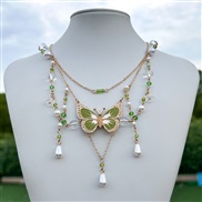 occidental style beads samllyk butterfly wind more necklace