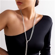 (14  White K 5581)occidental style  brief long style snake chain chain  wind chain tassel necklace