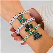 occidental style gift more clover Word bangle brief color beadsracelet