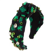 ( green  Black )trend day Headband flowers Cloth Pearl glass diamond temperament samll