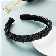 ( black) Headband same style retro color Rhinestone claw chain twining Headband temperament head