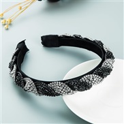 (black and white) Headband same style retro color Rhinestone claw chain twining Headband temperament head