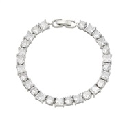 ( white)bronze embed zircon bracelet woman color chain fashion occidental style