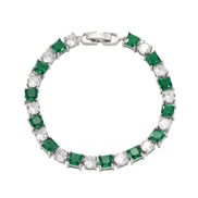 (green )bronze embed zircon bracelet woman color chain fashion occidental style