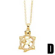 (D) embed zircon pendant necklace woman personality all-Purpose samll necklacenkb