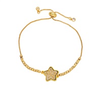 ( Gold)bracelet womanins wind occidental style brief Five-pointed star gilded braceletbrc