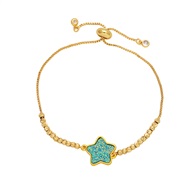 ( green)bracelet womanins wind occidental style brief Five-pointed star gilded braceletbrc