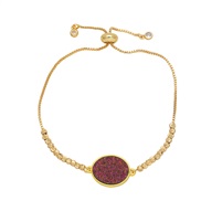 (purple) fashion Round bracelet temperament all-Purposeins wind gilded braceletbrb