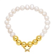 ( Gold Five pointed star ) Pearl love bracelet personality creative star beadsbrm