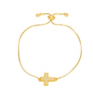 ( white)occidental style fashion cross bracelet woman samll high gilded braceletbrc
