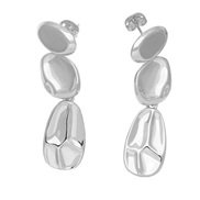 ( Silver) brief fashion Irregular earrings pendant woman temperament all-Purpose high retro ear studerx