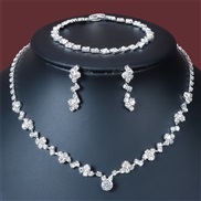 (SZ 733baik) occidental style woman set gift fashion temperament Rhinestone necklace bracelet ear stud woman