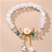 (BZ1999baise) occidental style flowers glass beads woman bracelet fashion temperament woman glass pendant
