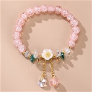 (BZ1999fense) occidental style flowers glass beads woman bracelet fashion temperament woman glass pendant