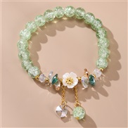 (BZ1999lvse) occidental style flowers glass beads woman bracelet fashion temperament woman glass pendant