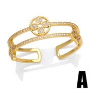 (A)occidental style personality exaggeratingins fashion temperament high opening bangle womanbrc